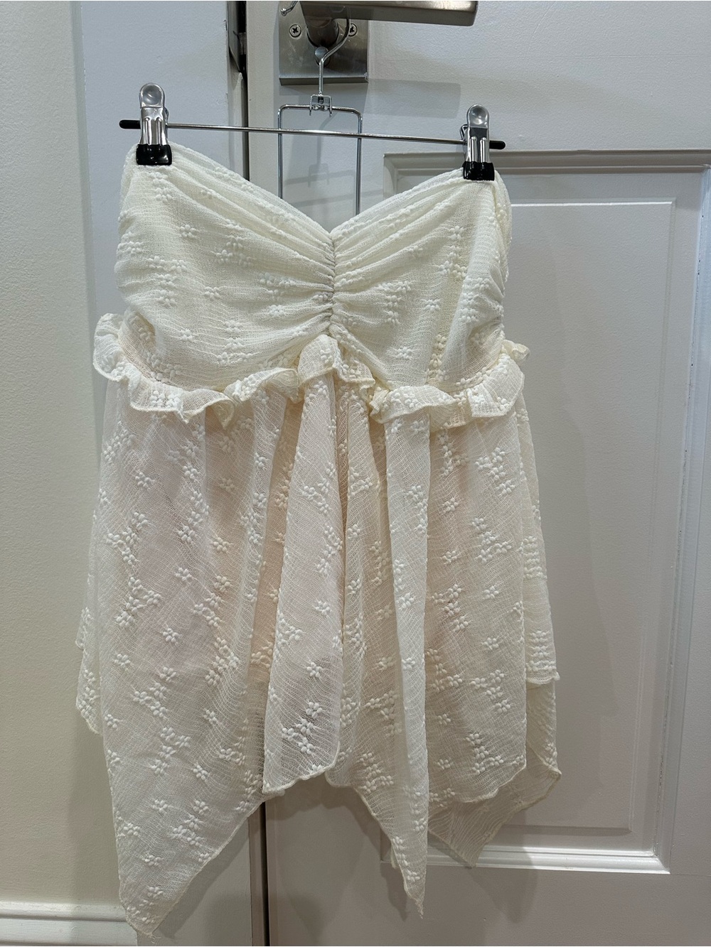 Amazon Cream Flowy Ruffle Skirt